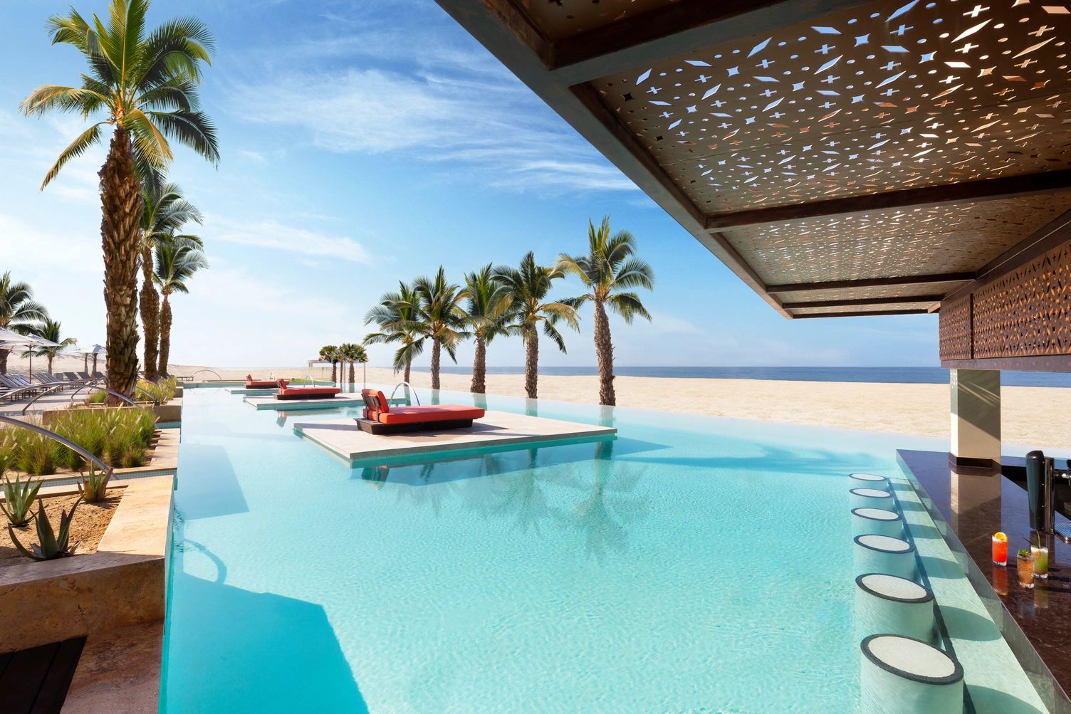 Beachfront luxury resort pool